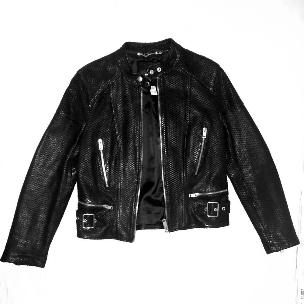Diesel Lambskin Designer Leather Jacket